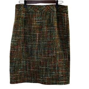 Coldwater Creek Women's Multicolor Tweed Skirt Size 12